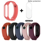 Ремешок силиконовый для Xiaomi Mi Band 6 5, сменный спортивный браслет с защитой от пота для MiBand 6 5 3 4, аксессуары для наручных браслетов