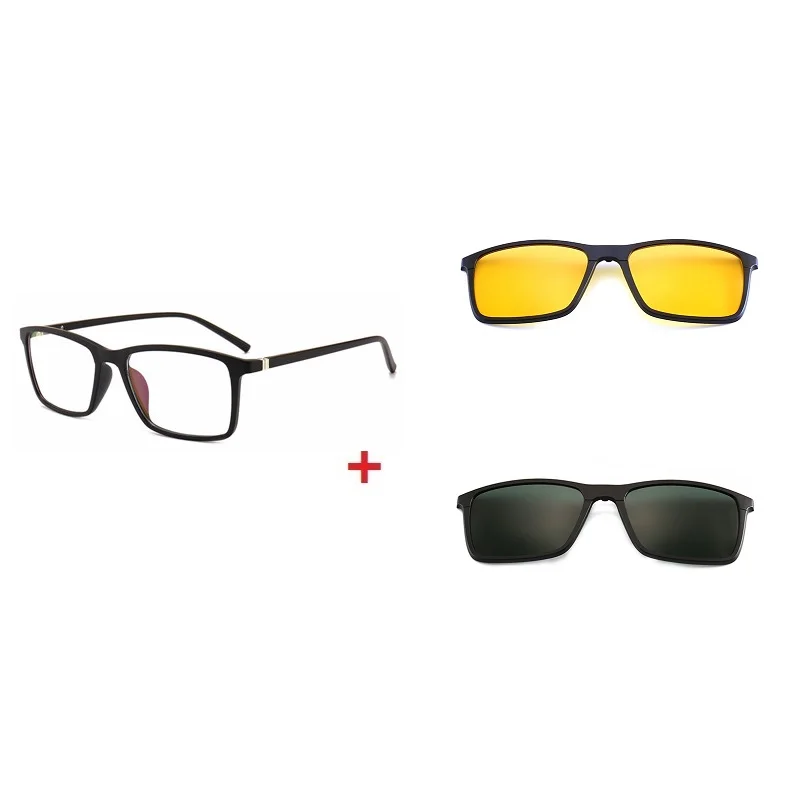 Zerosun поляризованные солнцезащитные очки с клипсами для мужчин и женщин TR90 оправа