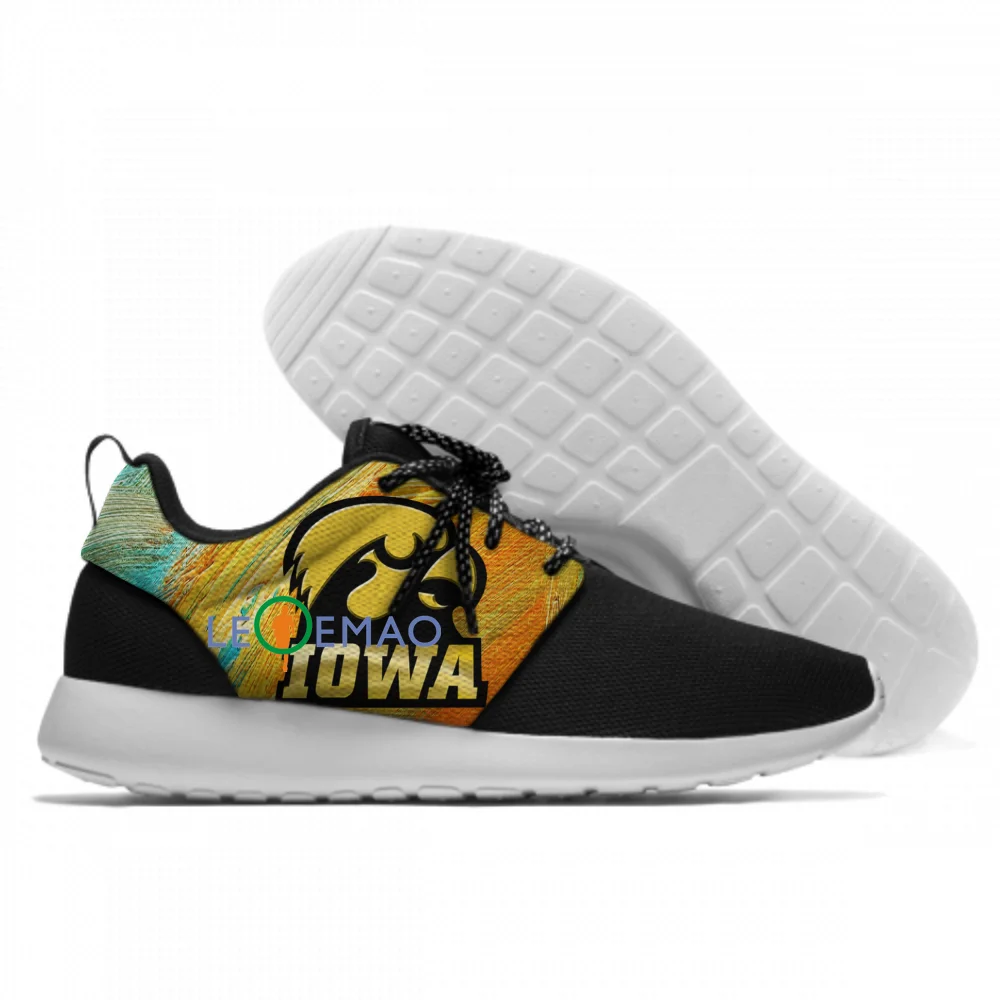 

Free Running For Men Iowa Hot Printing Hawkeyes Unisex Jogging Walking Sports Athietic Breathable Sneakers