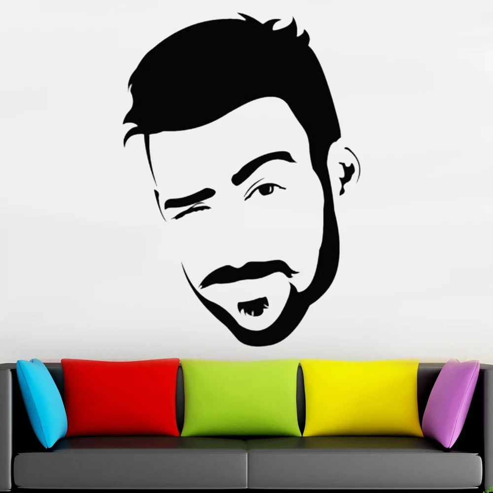 Настенная Наклейка Z656 для парикмахерской магазина окна украшение на стену