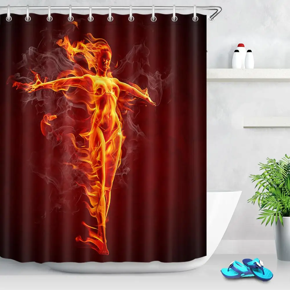 

Sexy Girls Creativity Women Shower Curtain Flower Print Cloth Fabric Curtain For Bathroom Shower Waterproof Bathtub Accessories