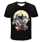 Космос астронавт Графический Футболка для Для мужчин Camisetas Топы Ropa Hombre Костюмы Camisa Masculina козюльки Chemise Homme Poleras