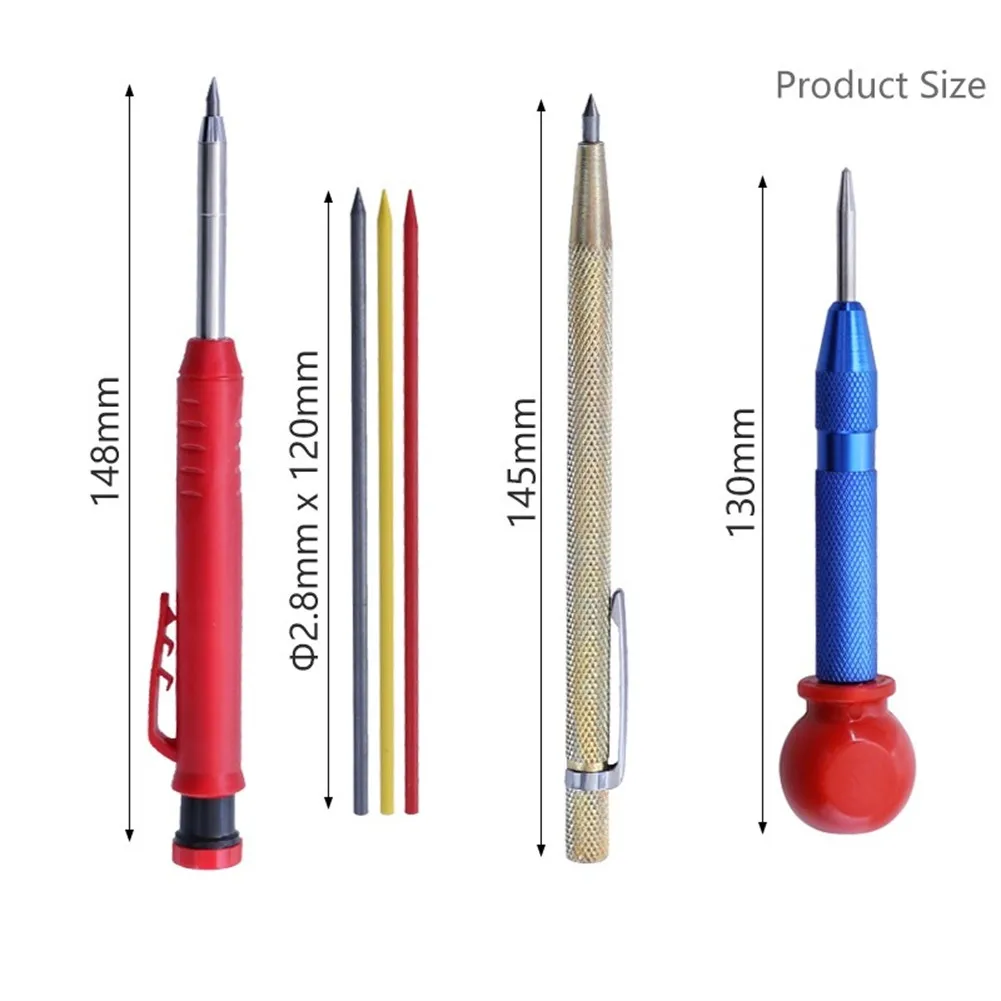 

11PCS Carpenter Pencils Set With 18PCS Refills, Marker Marking Tool Architect