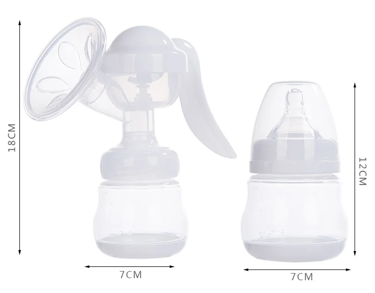 Manual Breast Feeding Pump Original Manual Breast Milk Silicon PP BPA Free With Milk Bottle Nipple Function Breast Pumps от AliExpress WW