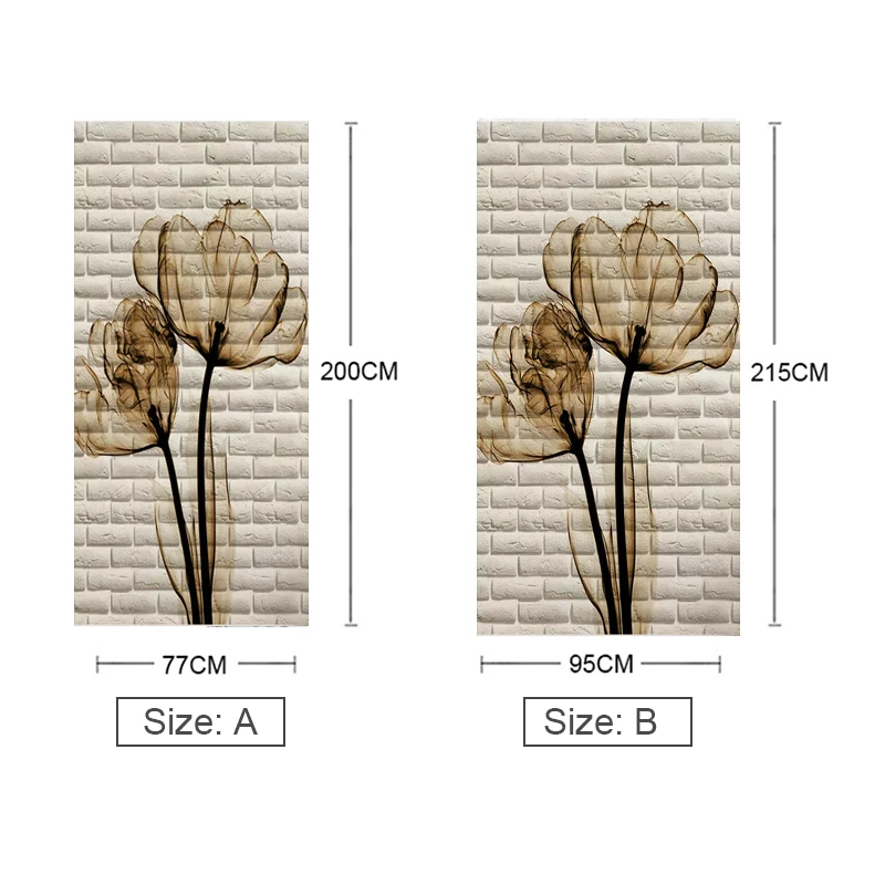 Настенные наклейки с изображением кирпичной тюльпана дверные 3D обои декор для