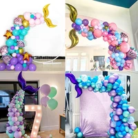 mermaid balloon garland kit tail arch purple green confetti ball for mermaid birthday ocean party decoration supplies toy global