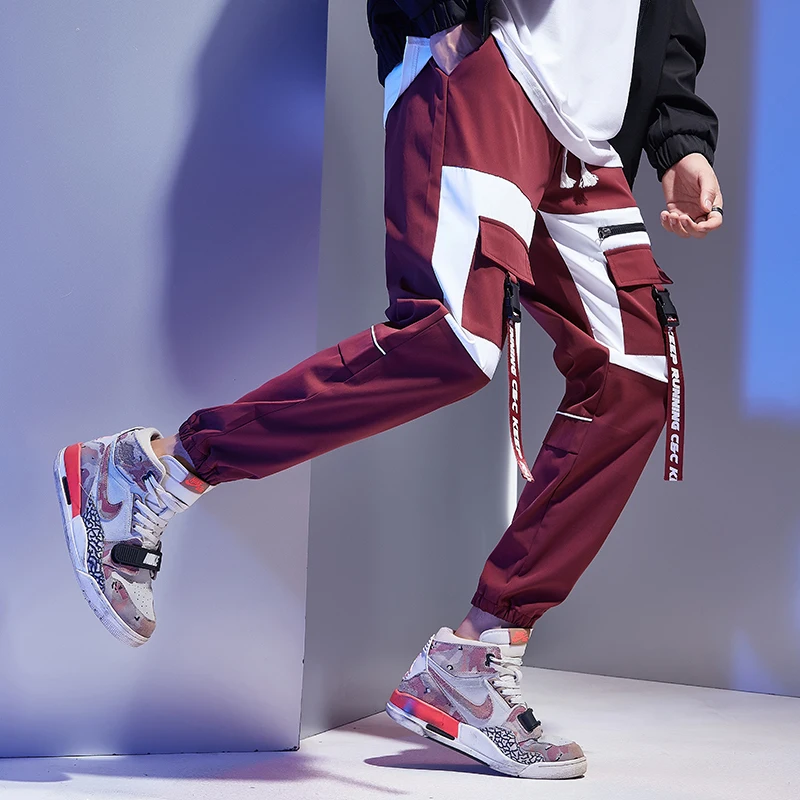 Streetwear Hip Hop Cargo Pants For Mens Pants Fashions Multi-Pocket Black Men Trousers Male Harajuku Sweatpants Joggers