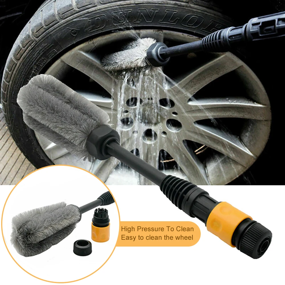 15'' Car Wheel Cleaning Brush Tire Washing Clean Tyre Alloy Soft Bristle Cleaner Auto Detailing Care Tools | Автомобили и