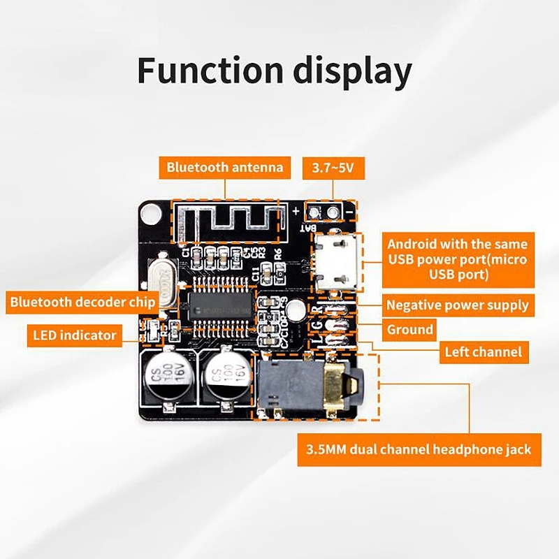 6 шт. VHM-314 V.20 Bluetooth o приемник плата 5 0 Mp3 декодер не допускающий потерь с литиевой