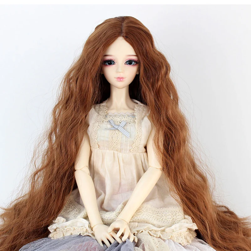 

1/3 1/4 BJD Doll Accessories Make-up Long Curly Wig Beautiful Princess Baby Girl Dolls DIY Toy For Girls Brithday Christmas Gift