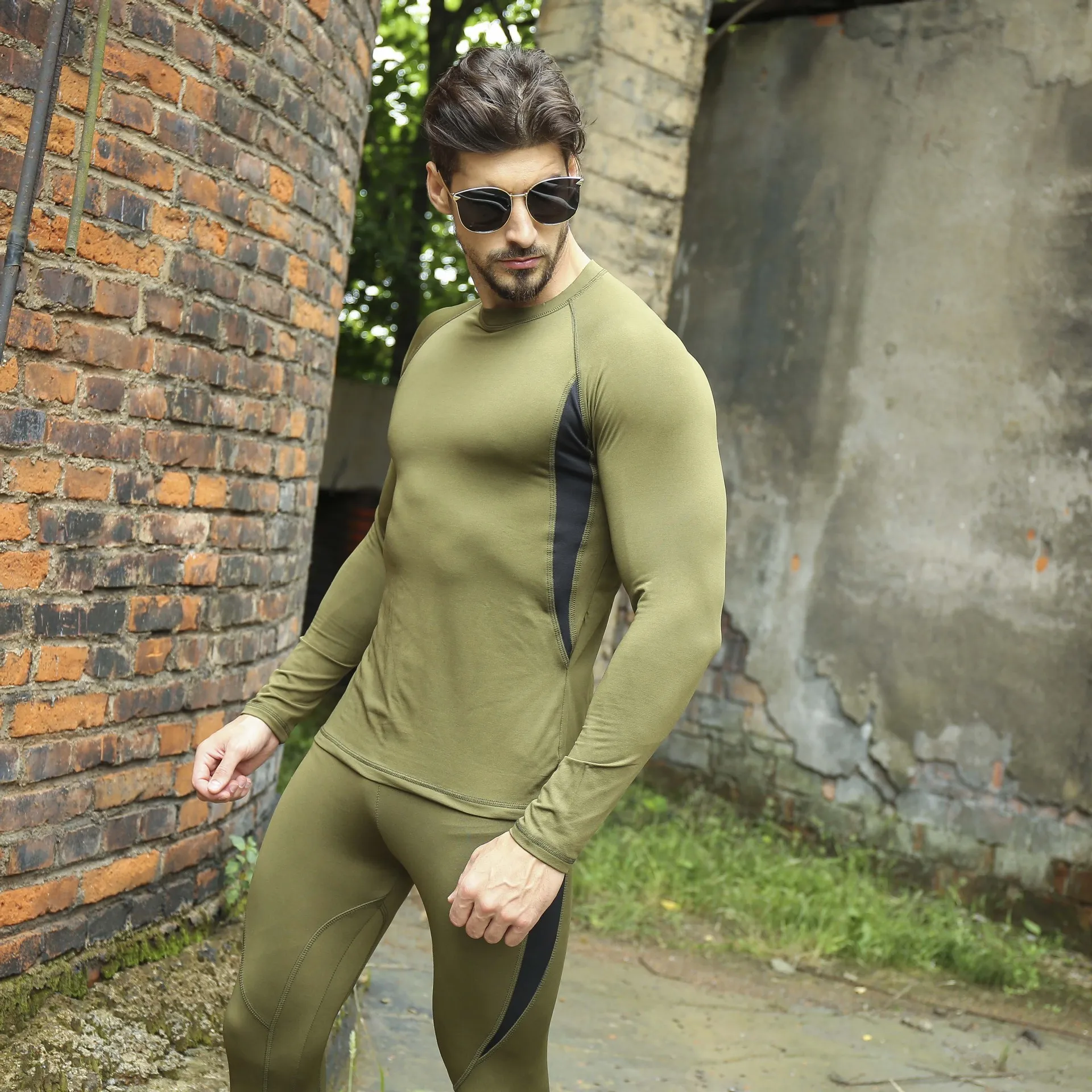 Новинка спортивные комплекты мужское лыжное термобелье Компрессионные Мужские