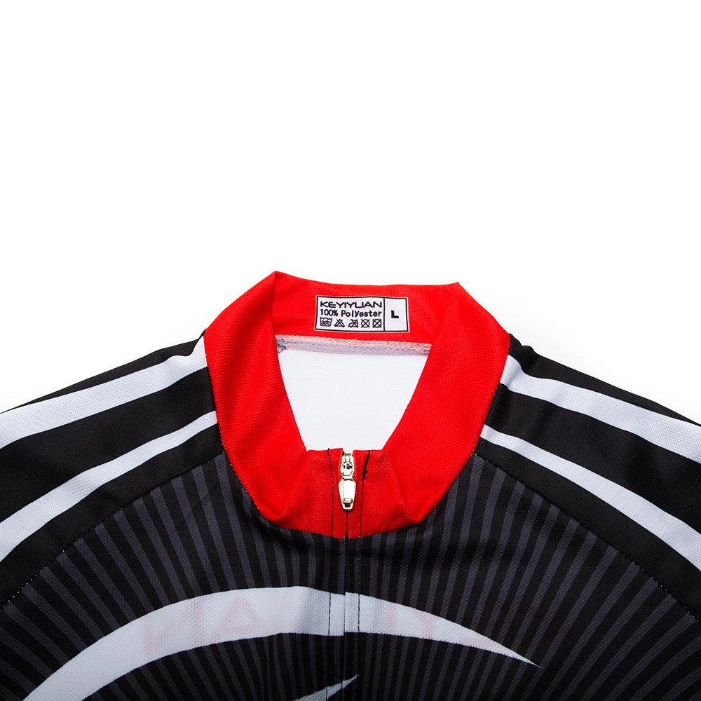 Комплект одежды для велоспорта Keyiyuan 2023 из быстросохнущего полиэстера черного