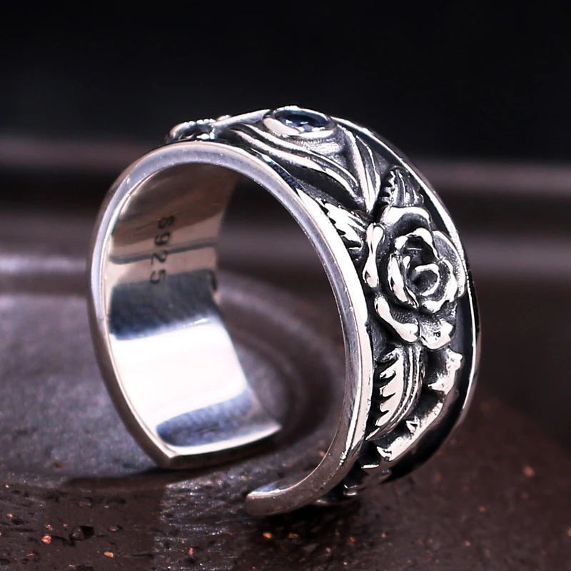 New Eye of Horus Silver Ring Men's Opening Adjustable Personality Retro God Fashionable Hip Hop Jewelry | Украшения и