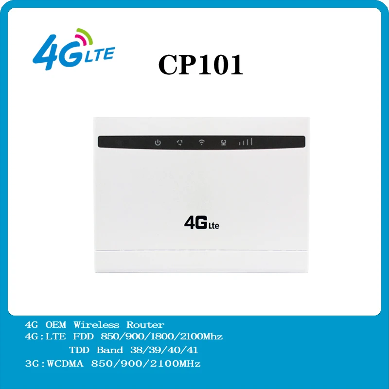 Беспроводной маршрутизатор CP101 Мобильная точка доступа 4G LTE Cat4150Mbps Wi-Fi CPE PK B593 |
