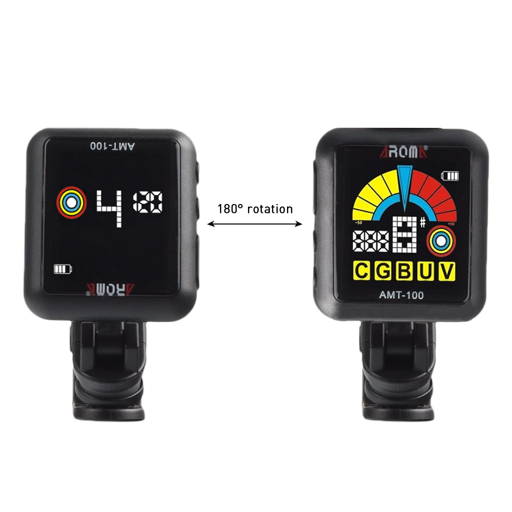 Арома AMT-100 клип-на электрогитарный тюнер метроном USB кабель для гитары бас