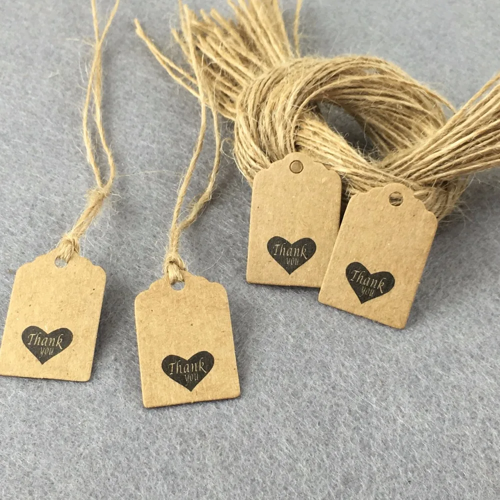 3x2 см 500 шт. коричневая бумажная подвесная бирка в форме фестона подарочные бирки