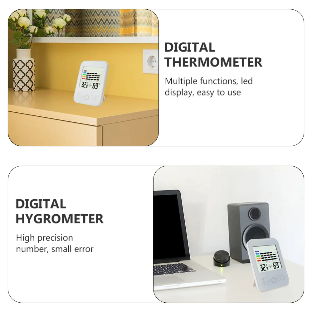 

Indoor Digital Hygrometer Indoor without Battery (White)