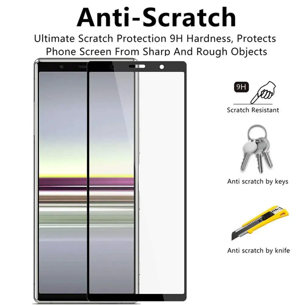 3 шт полное закаленное стекло для sony Xperia 5 6 1 "протектор экрана 3D изогнутый 9H