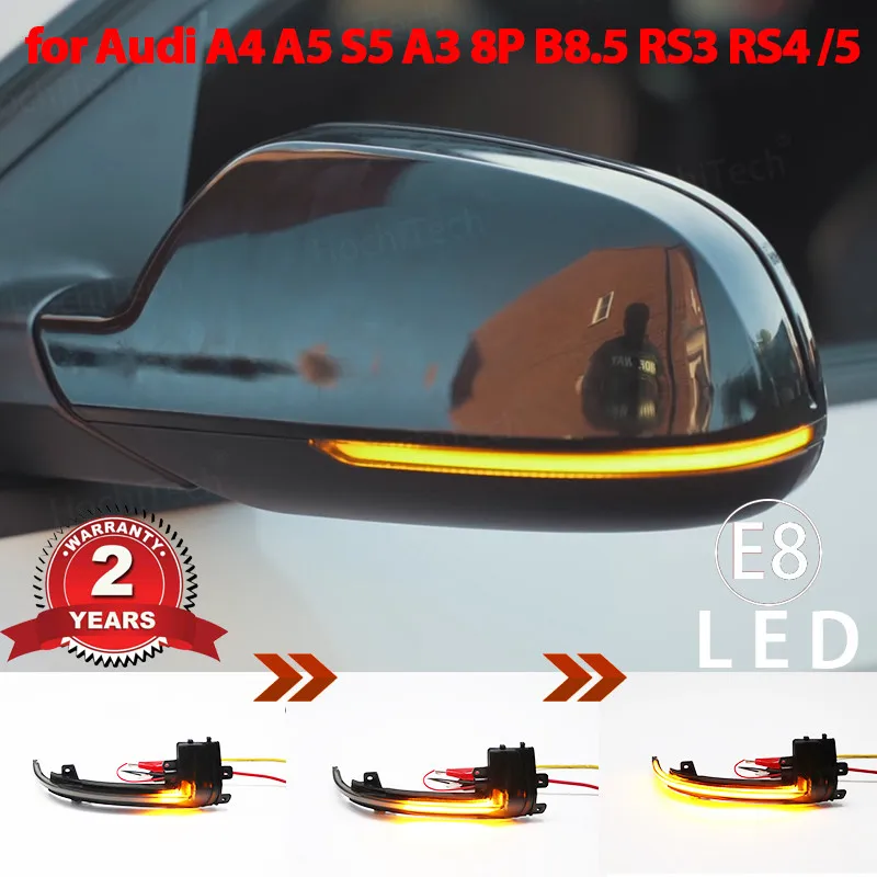 

Светодиодный динамический поворотник с черной крышкой для Audi A4 A5 S5 A3 8P B8.5 RS3 RS4 RS5