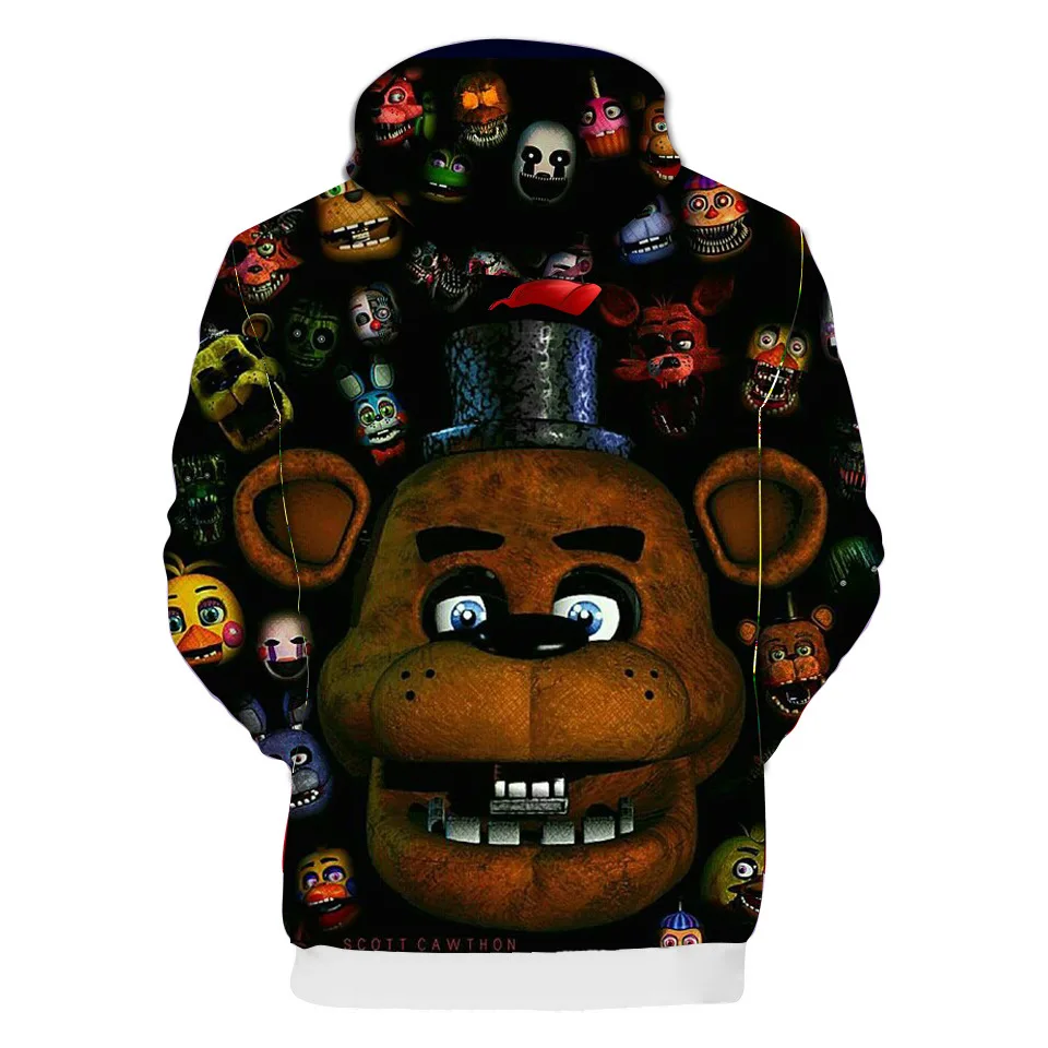 Five Nights at Freddy/3D толстовки с капюшоном модные пуловеры для мальчиков и девочек на осень и зиму детская одежда высокого качества с длинными рукавами