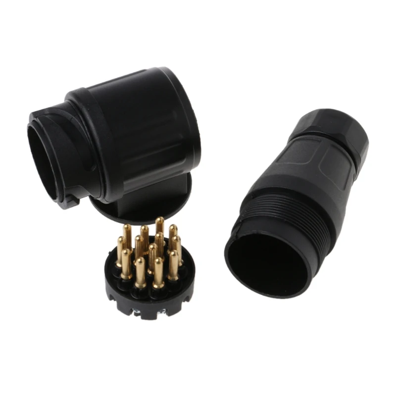 

Auto Car Trailer 13 Pin Plug Connector Socket Caravan Truck Waterproof Adapter 23GC