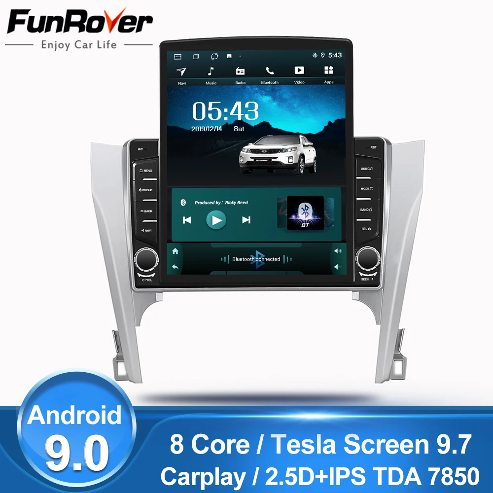 Funrover 9 7 &quotTesla экран Android 0 Автомобильный мультимедийный видео плеер радио