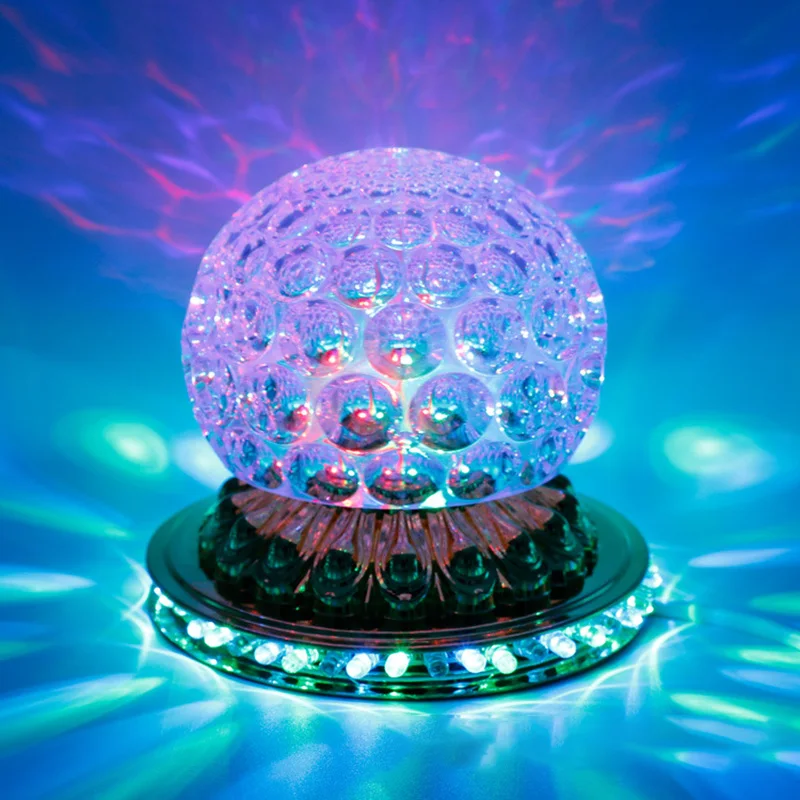 

Mini Rotary Led Stage Light Pineapple Colorful Lamp Christmas KTV Party Disco Effect Light Magic Crystal Ball Stage Lamp Lights