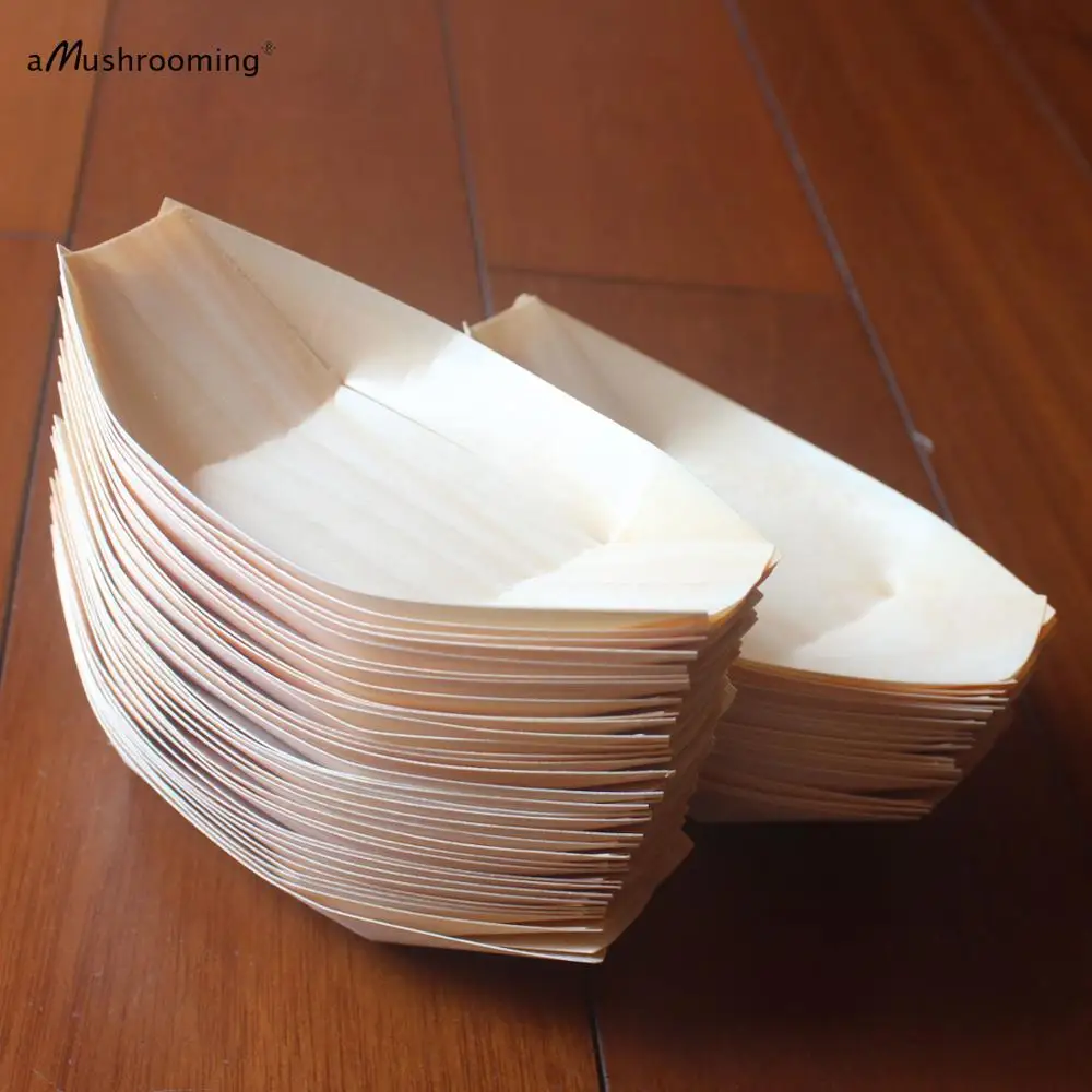 50 штук конические держатели для мороженого Деревянные Одноразовые Подносы