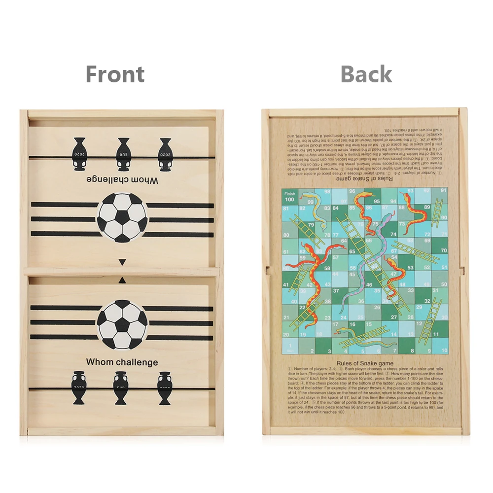 

Fast Sling Puck Game Wooden Board Foosball Game Desktop Ice Hockey Battle Table Soccer Bumper Chess Family Kids Adult Toy
