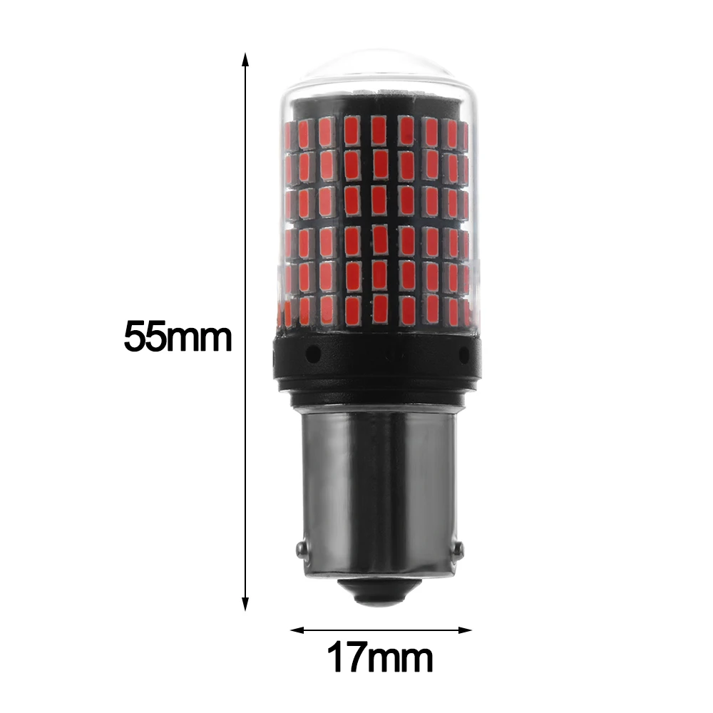 Светодиодный указатель поворота 12 24 В 144SMD 1156 BAU15S PY21W лампа s не вспышка высокое