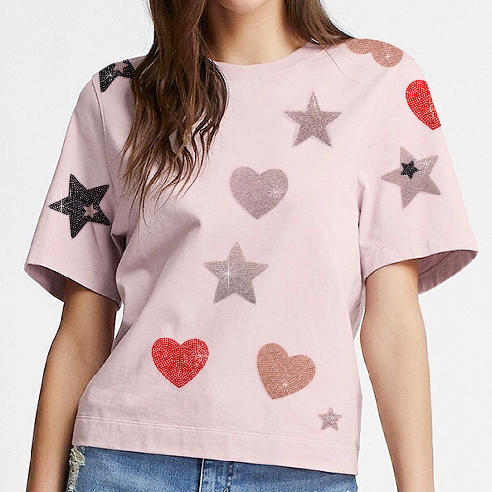 Бесплатная доставка 25 шт./лот красное сердце исправления горный хрусталь мотив