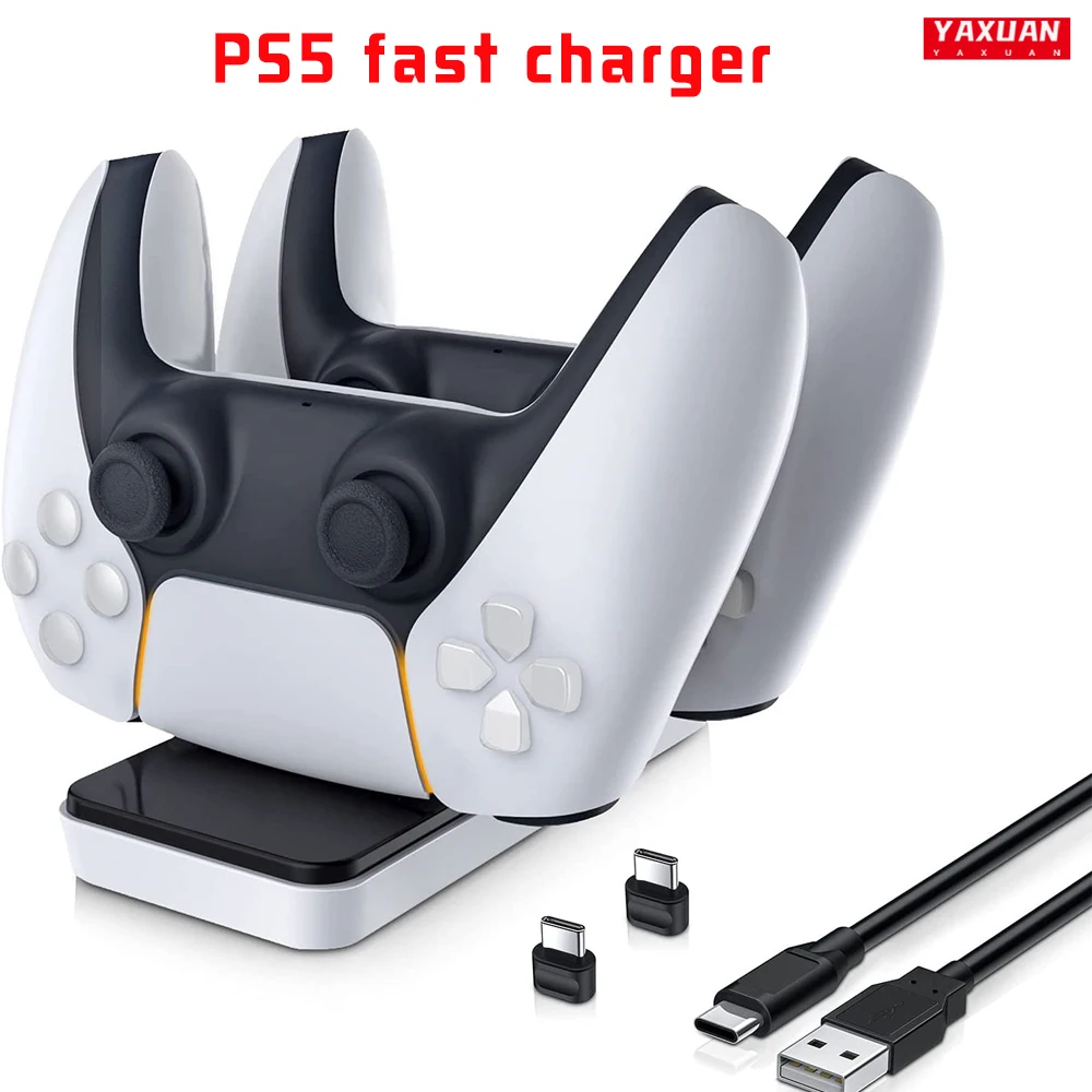 

Двойное быстрое зарядное устройство для беспроводного контроллера PS5, PS4, док-станция USB 3,1 Type-C для зарядки, геймпад Sony PlayStation5, джойстик