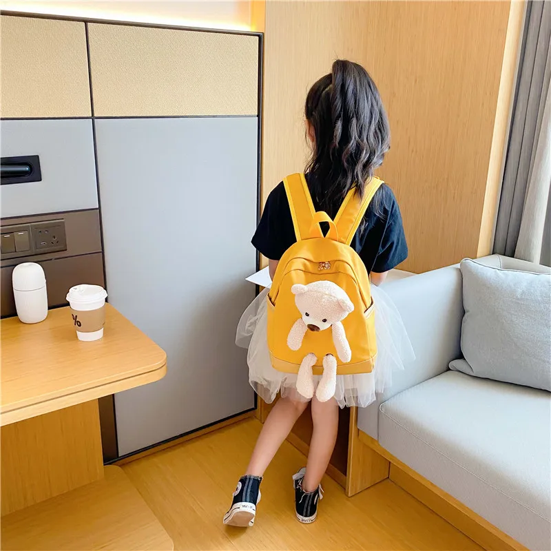 Children Bags 2022 Autumn New Backpack Cute Bear Backpack Boys Girls Children Primary School Schoolbags Small Bookbags Gift
