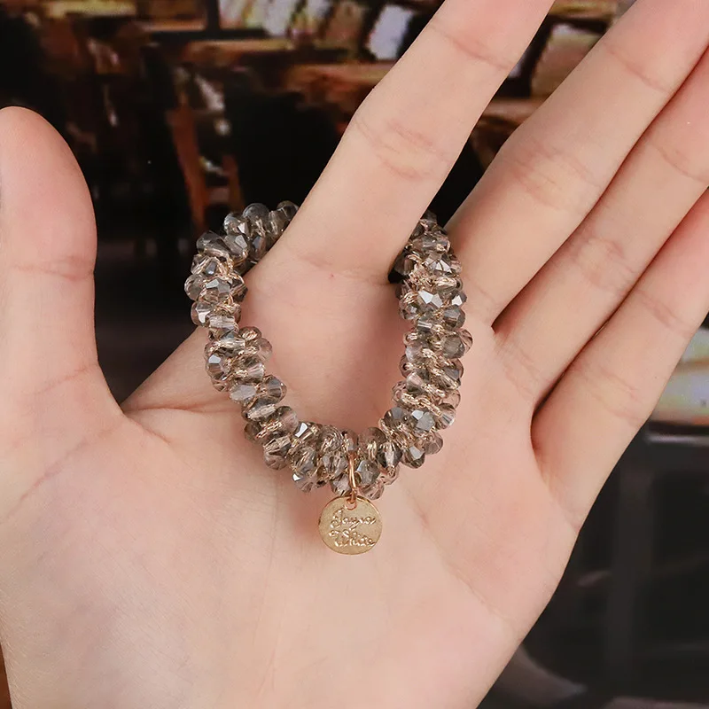 Резинка для волос с жемчугом женская Элегантный Эластичный браслет бусинами