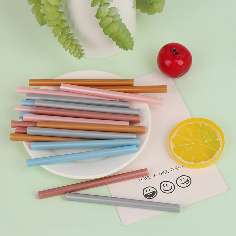 

20 шт. 7 мм * 100 мм термоплавкий клей-карандаш розовый золотой розовый синий цвет Лак восковое уплотнение инструменты «сделай сам» клей с высок...