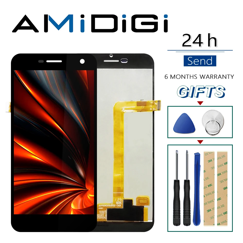 Кодирующий преобразователь сенсорного экрана в сборе для ЖК дисплея Wileyfox Spark +