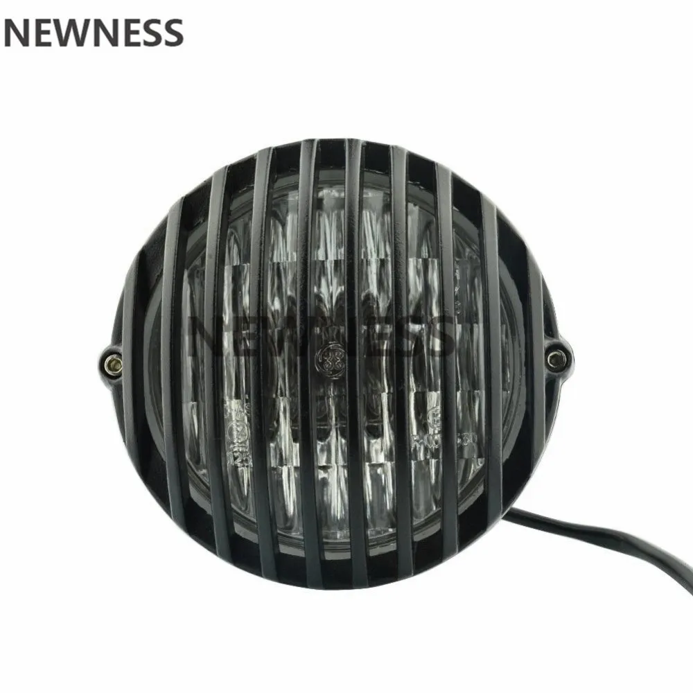 Мотоциклетный черный ретро светильник с круглой головкой зубчатый налобный