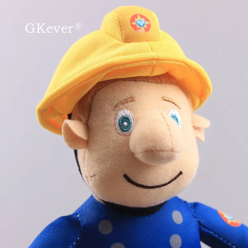 Peluche de bombero Sam para ni&ntilde;os, mu&ntilde;eco de peluche de bombero, almohada suave, regalo de Navidad, 24 cm-4