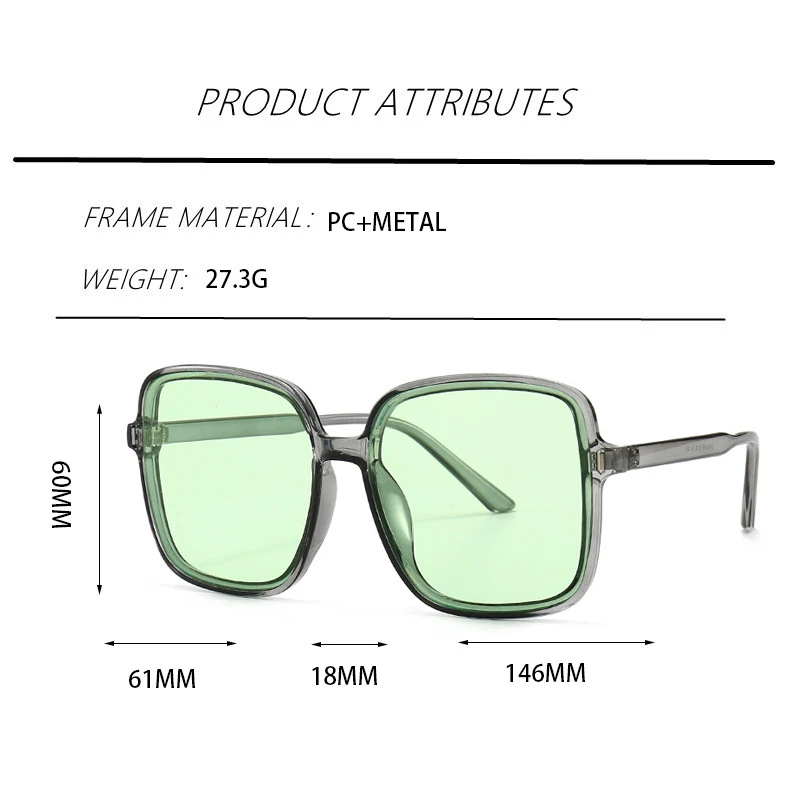 

Fresh Art Retro Square Big Frame Sunglasses Women Holiday Carnival Party Brand Design Sun Glasses Sexy Cute Style Eyeswear UV400