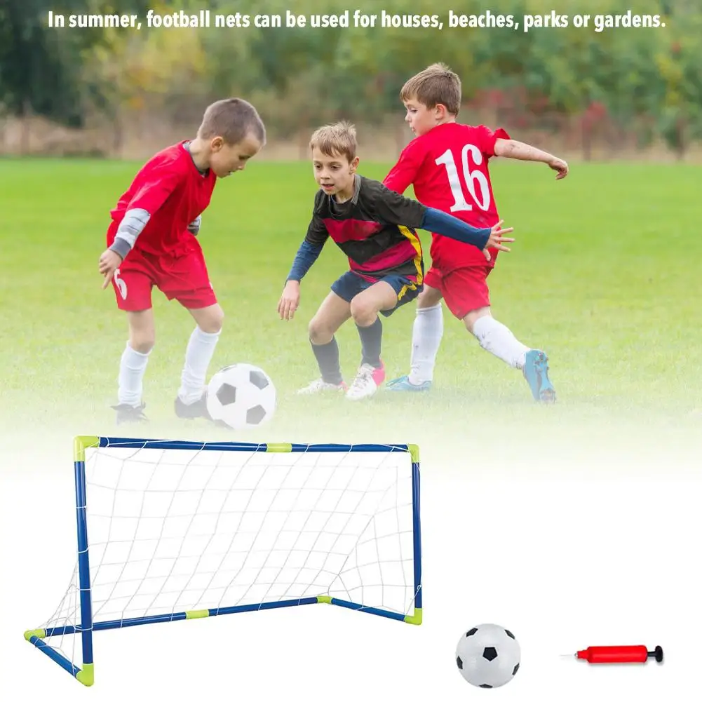 

Набор спортивных игр для футбола, прочная портативная тренировочная сеть с насосом для детей