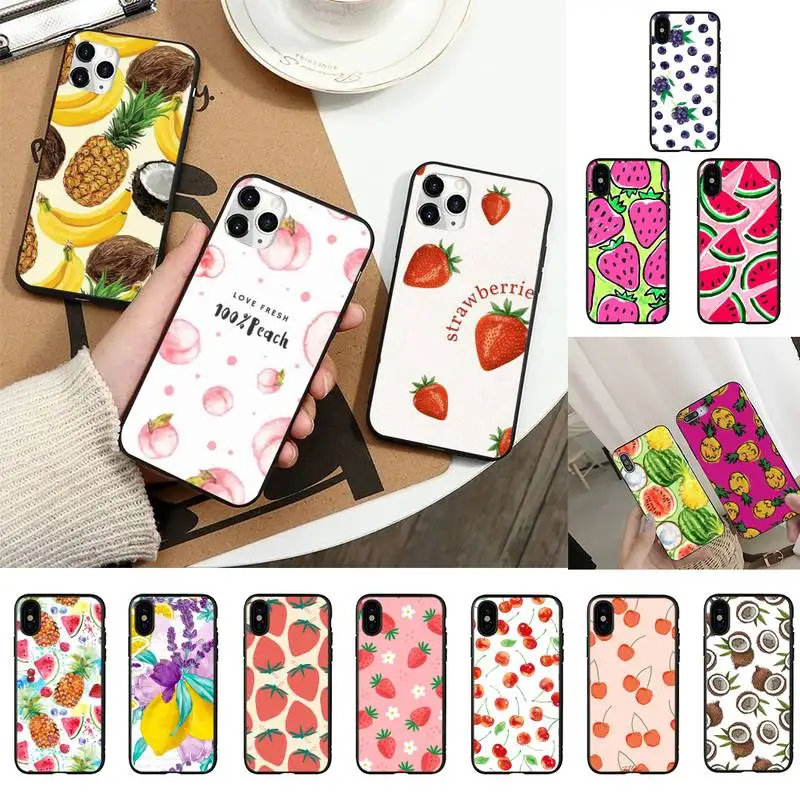 

Summer fruits Phone Case For iPhone 11 8 7 6 6S Plus 7 8 plus X XS MAX 5S XR 12 11 Pro max se 2020 Funda Cover
