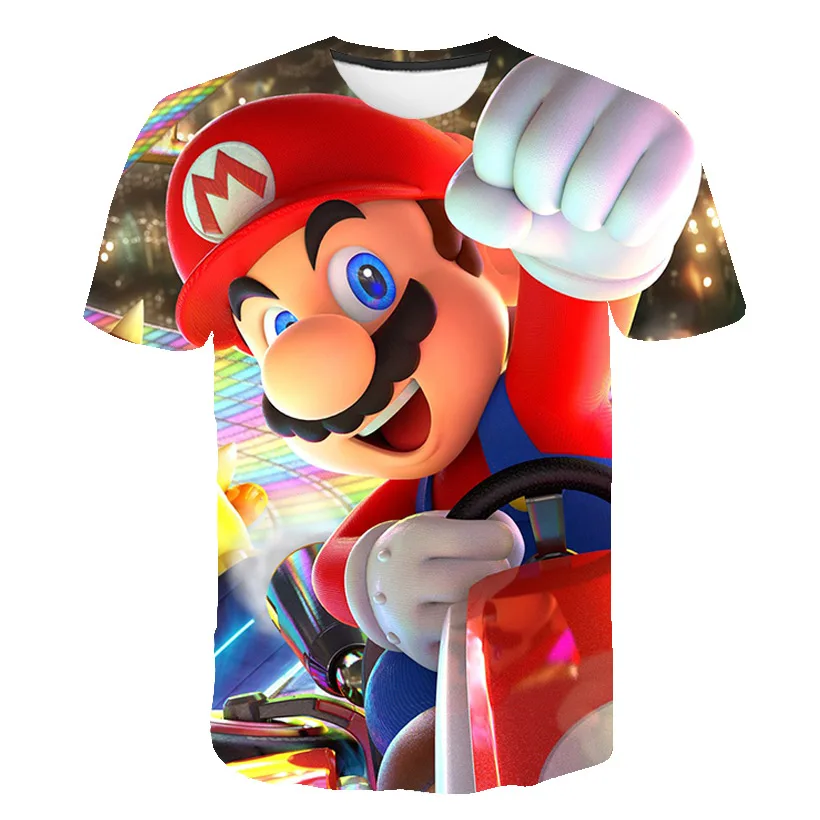 

Kids 3D Mario Print T-shirts Costume Boys Girls Summer Tees Top Clothing Children Clothes Casual Tshirts