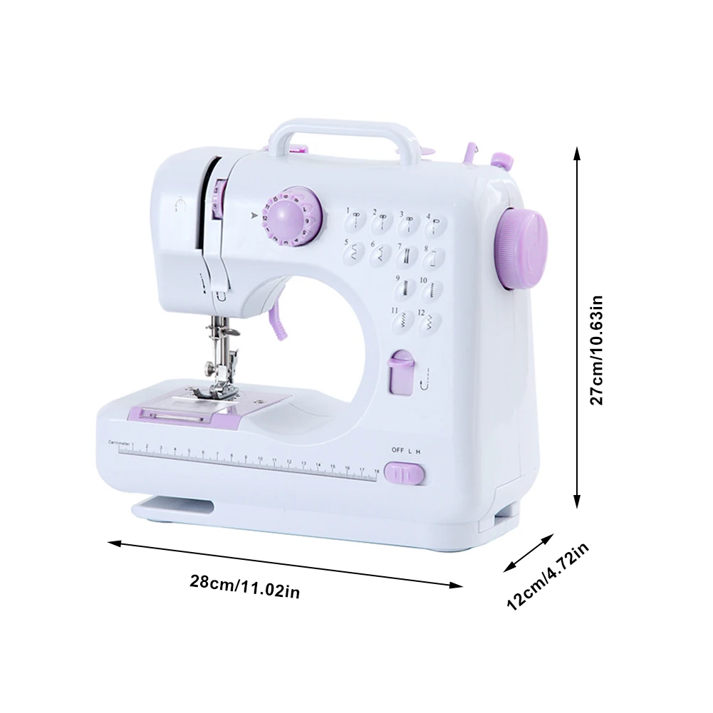 

220V DIY Sewing Machine 12 Stitches Multifunctional Electric Overlock Sewing Machine Household Foot Pedal