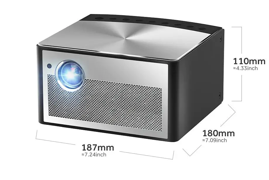 VIVIBRIGHT умный проектор H1, 1300 ANSI люмен. Память: 2G+ 16G. Android, wifi, HD in. Светодиодный мини-проектор. 1080P домашний кинотеатр