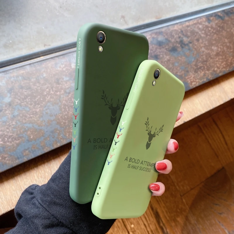 for oppo a37 a57 a39 a74 4g a74 5g realme c11 2020 2021 realme c20 c20a casing with deer head pattern back cover shockproof case free global shipping