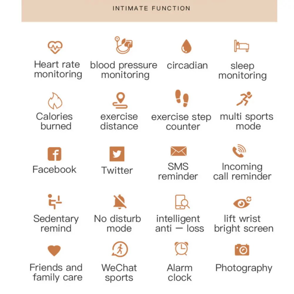 

Smart Watch 2020 Band Heart Rate Monitor Fitness Tracker Waterproof Sport Bracelet Smartwatch for Android IOS Smart Watch Women