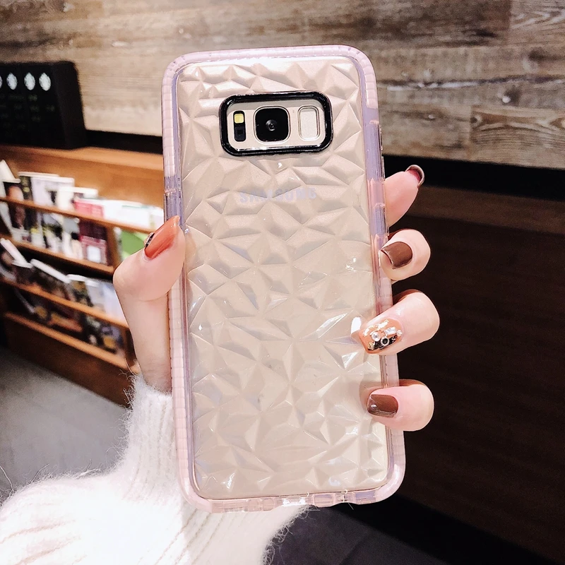 Двухслойный противоударный Прозрачный чехол для Samsung Galaxy S10 S8 S9 Plus S10e Note 9