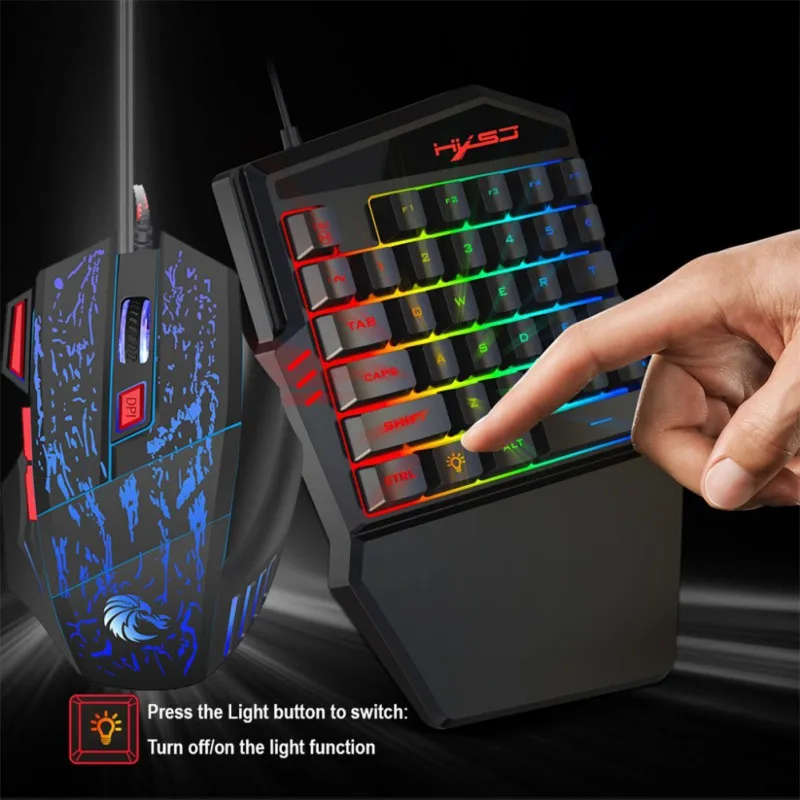 

ZL V100+H300 Keyboard Mouse Set 35 Keys Mini USB Wired Keyboard+ Mouse Gift Professional Gaming Keyboard Mice Set For PC