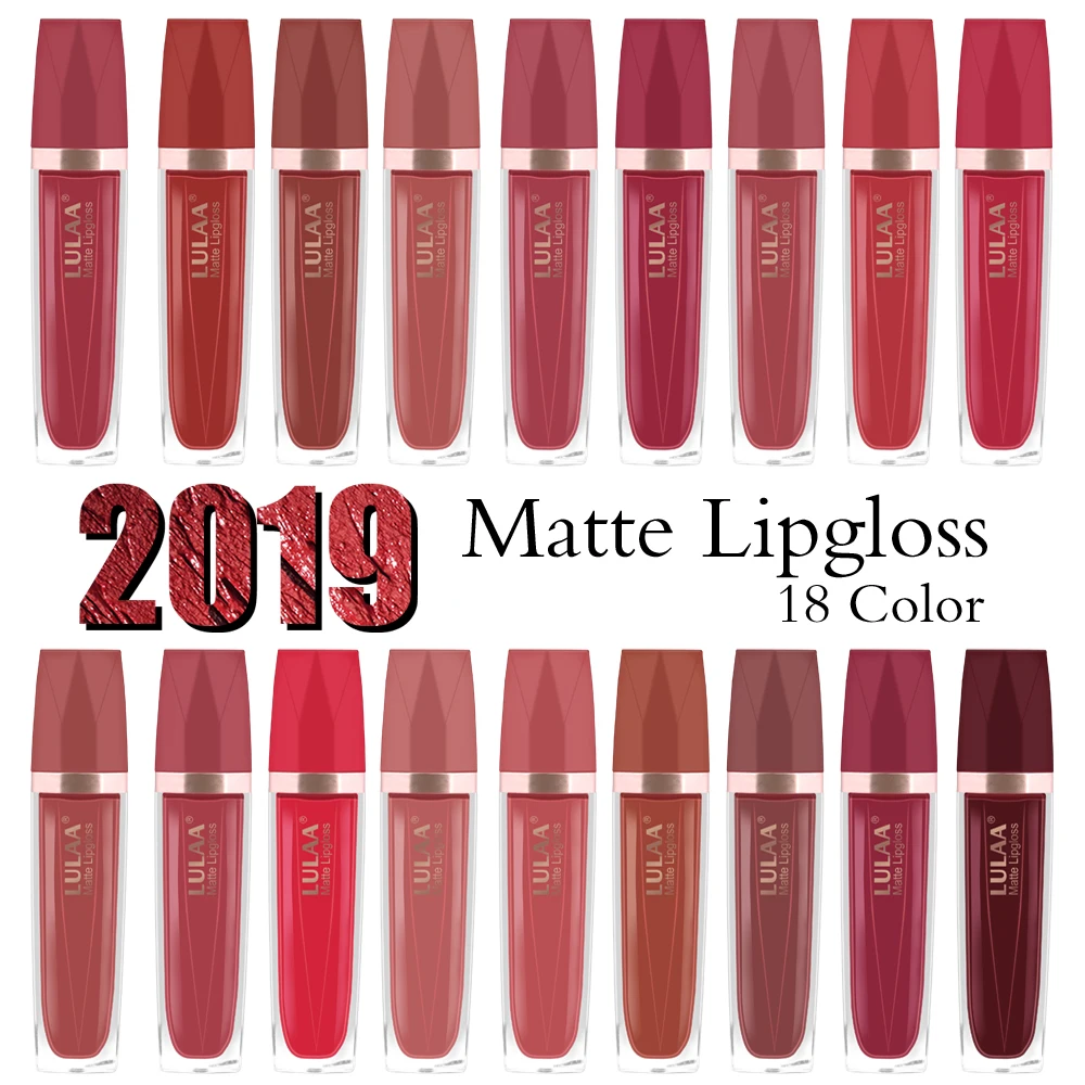 Матовый блеск для губ 18 цветов бархатная помада жидкая матовая нюдовая стойкая