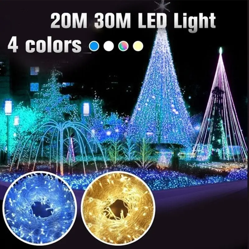 220В светодиодный Сказочный светильник s Звездный струнный садовый Фестиваль